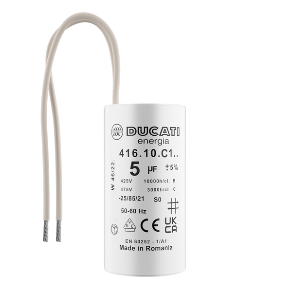Condensateur 5µF 450V à Fils pour Moteur de Portail Électrique