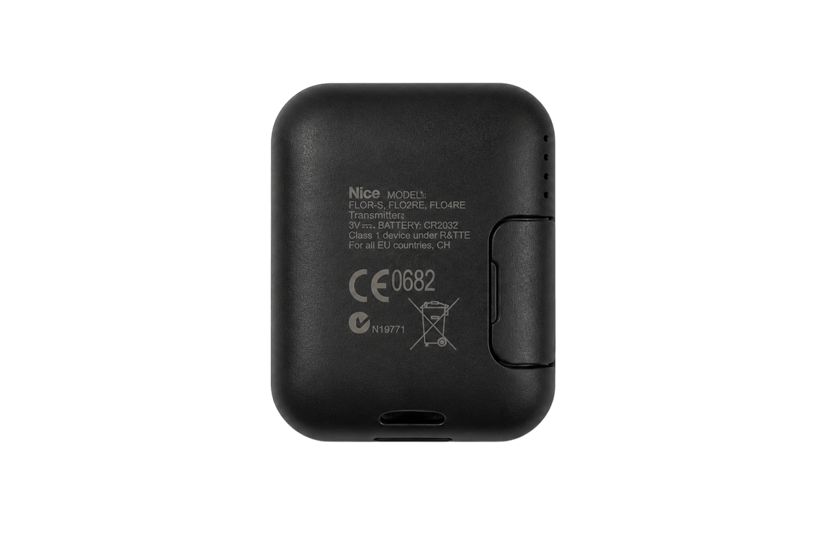 Dos Télécommande NICE FLO2RE