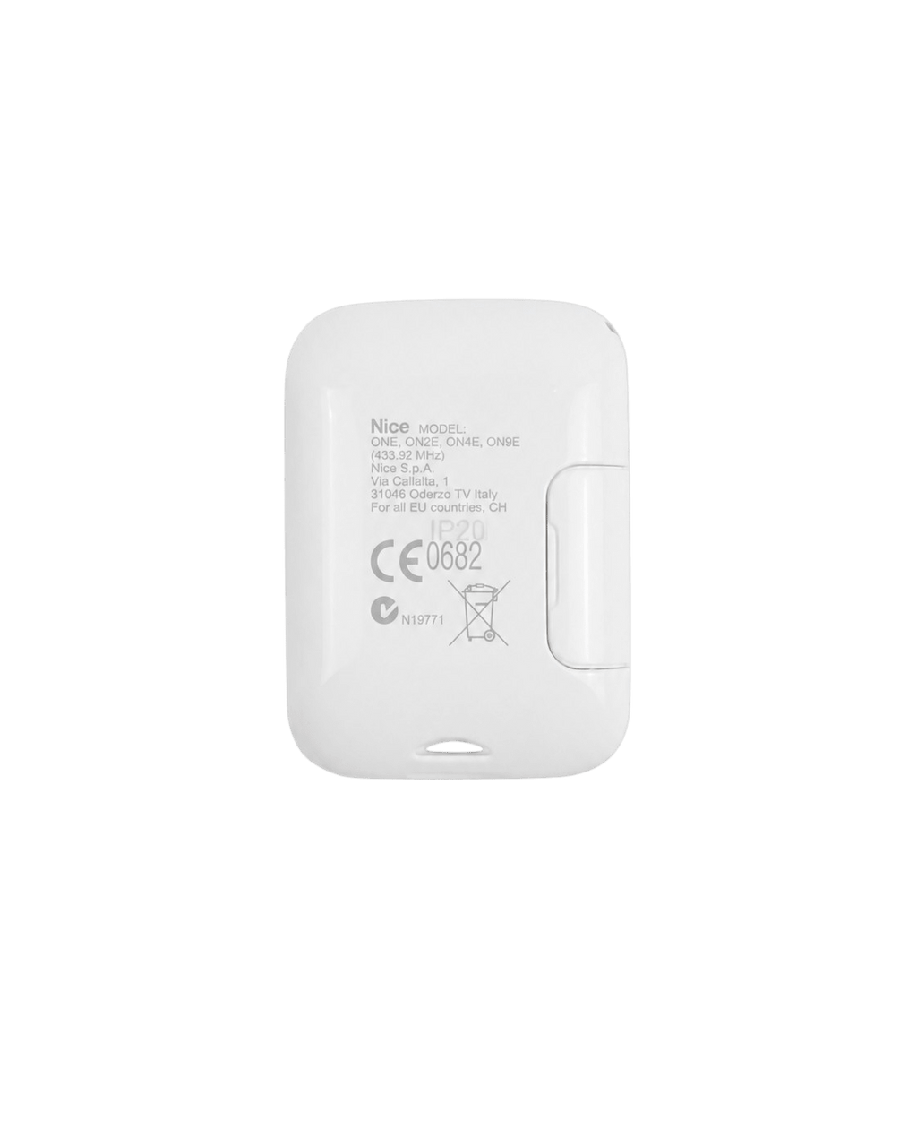 Dos Télécommande NICE ON2E 2 Boutons