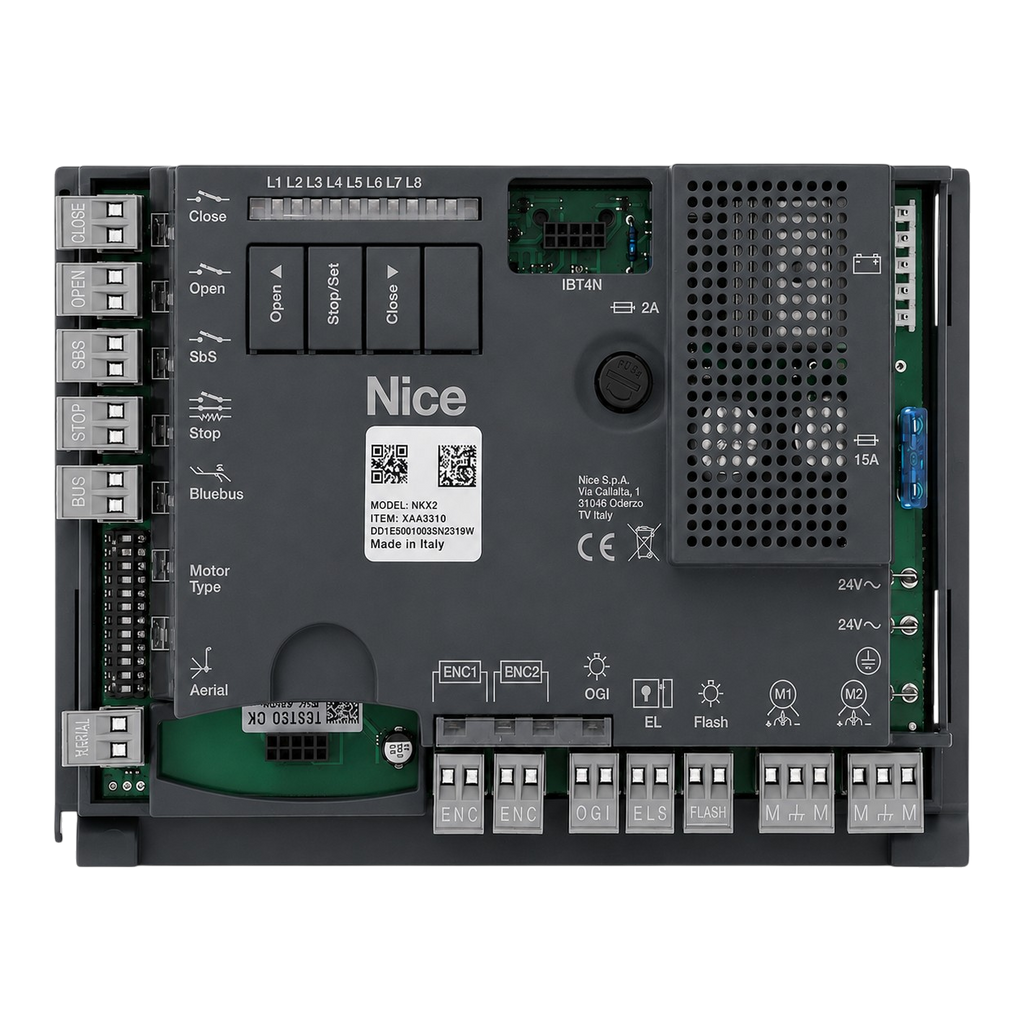 Carte Électronique Nice MCA1R10 pour Armoire MC824H Portail Battant