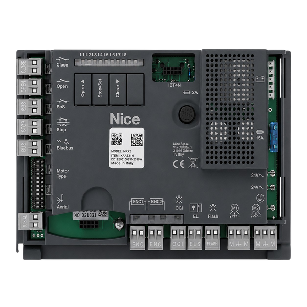 Carte Électronique Nice MCA1R10 pour Armoire MC824H Portail Battant