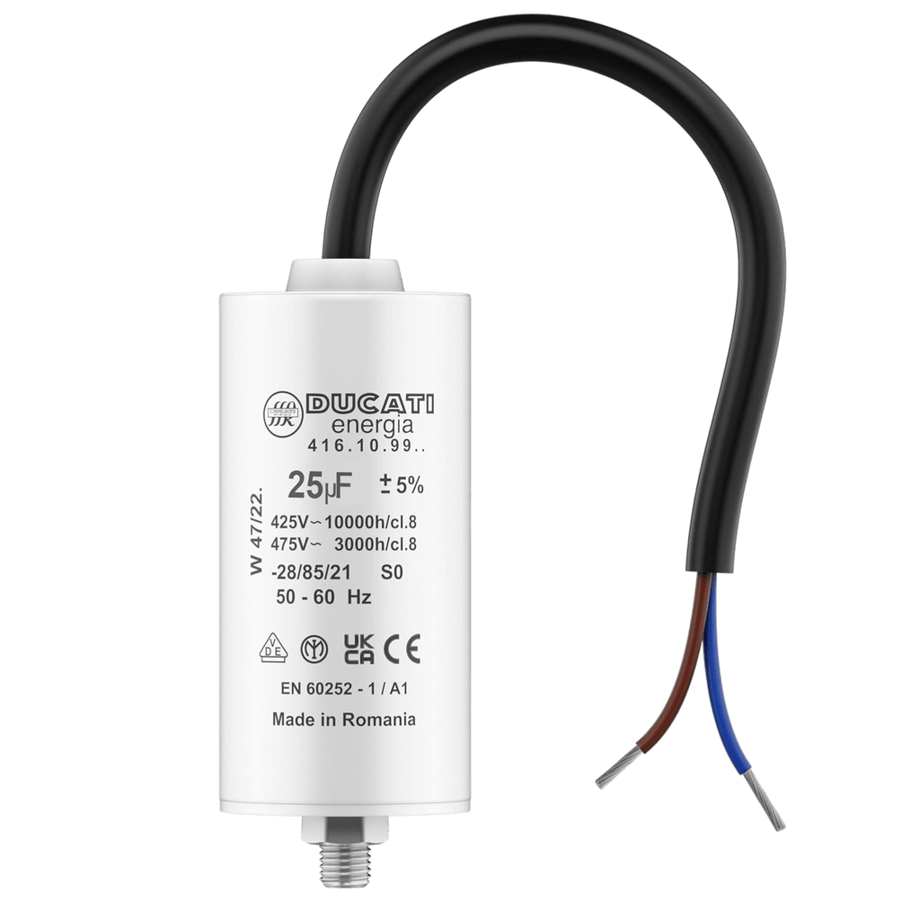 Condensateur 25µF 450V à fils pour moteur de portail électrique