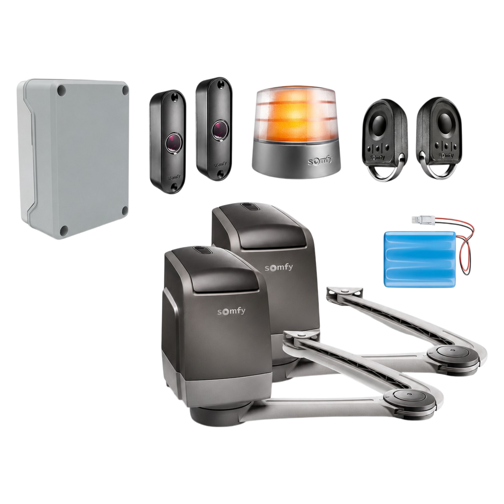 Kit Motorisation Somfy Axovia 3S+ io à Bras pour Portail Battant