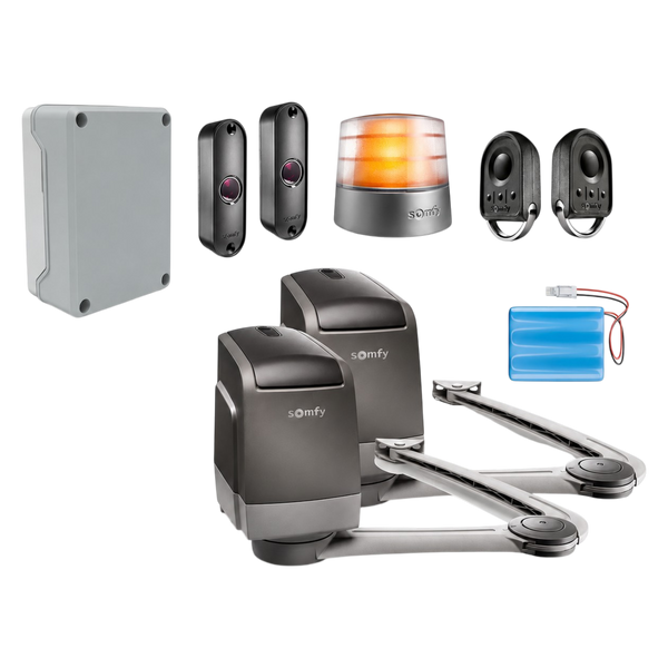 Kit Motorisation Somfy Axovia 3S+ io à Bras pour Portail Battant