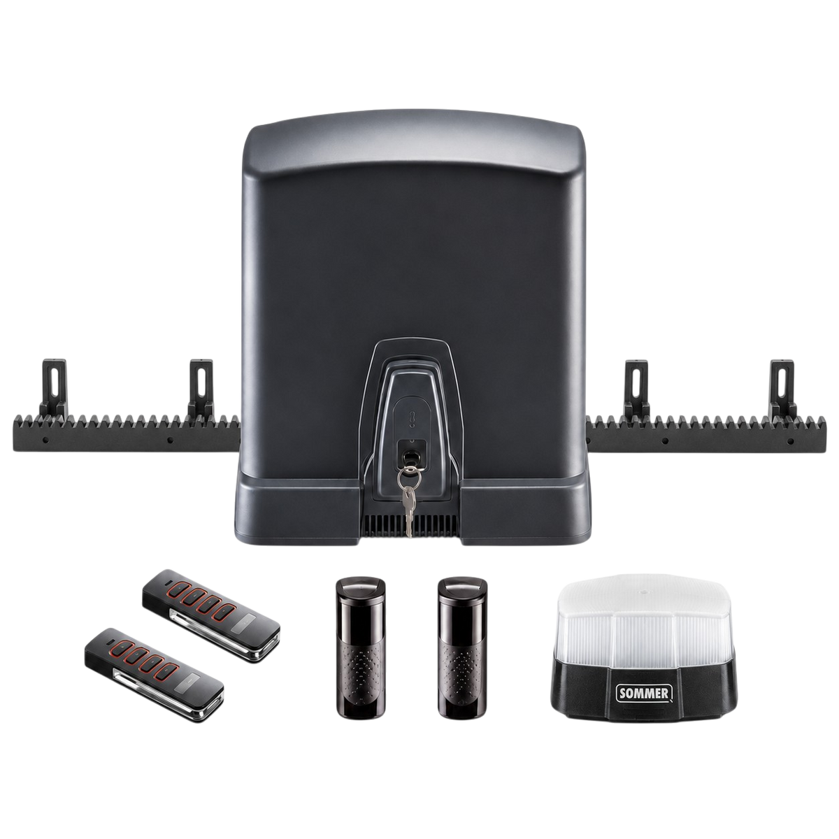 Kit Motorisation Sommer RUNner 600 kg Complet avec Crémaillère pour Portail Coulissant