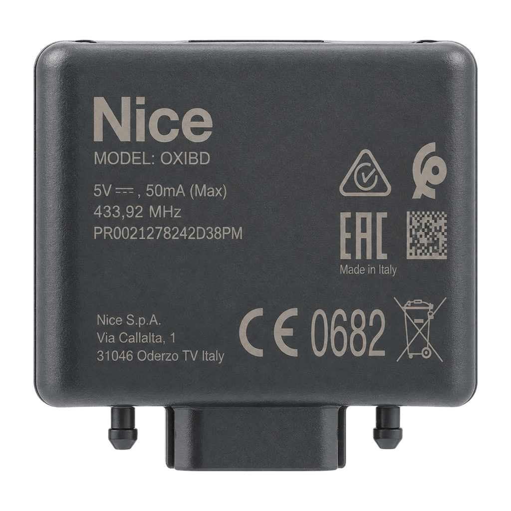 Récepteur Radio NICE OXIBD 4 Canaux 433 MHz pour Portail
