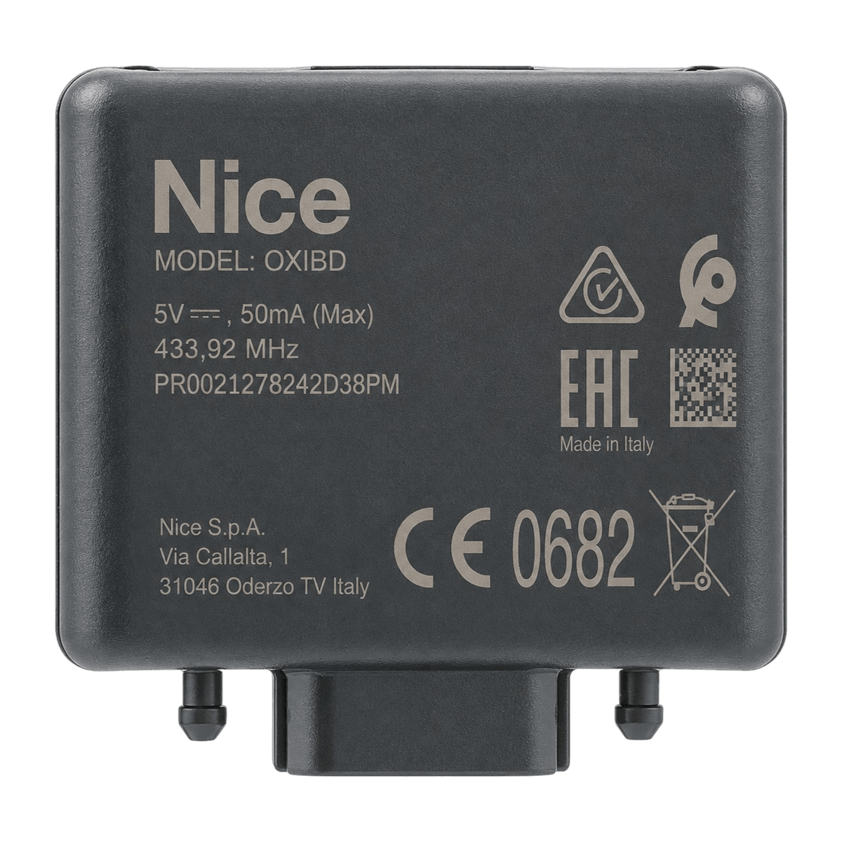 Récepteur Radio NICE OXIBD 4 Canaux 433 MHz pour Portail