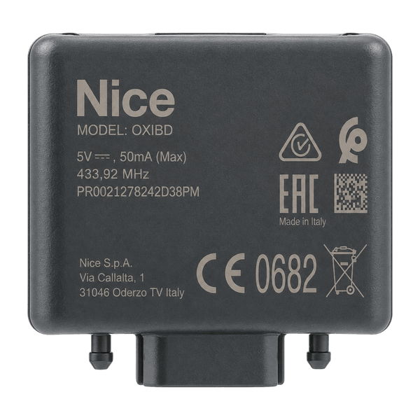 Récepteur Radio NICE OXIBD 4 Canaux 433 MHz pour Portail
