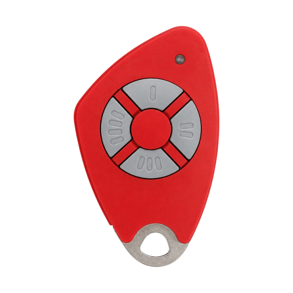 Télécommande Intratone 4 canaux Mifare rouge 09-0117 avec badge intégré