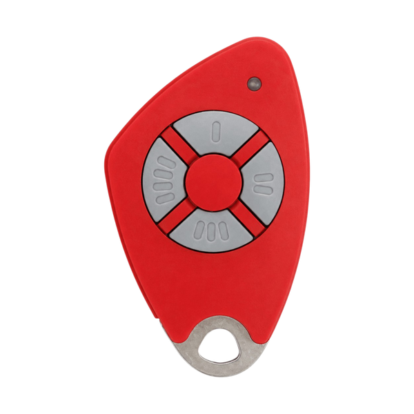 Télécommande Intratone 4 canaux Mifare rouge 09-0117 avec badge intégré