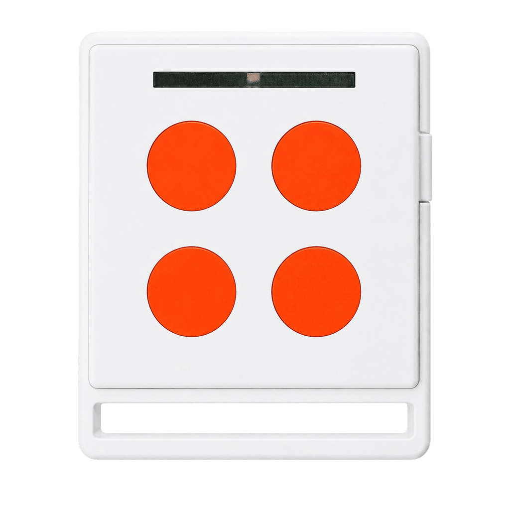 Télécommande NICE ECCO5WO Blanche et Orange 5 Boutons pour Portail