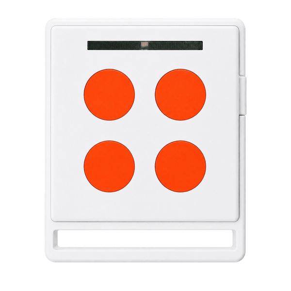 Télécommande NICE ECCO5WO Blanche et Orange 5 Boutons pour Portail